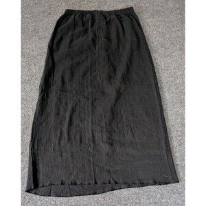 Baserange Linen Blend Skirt Women's Size Large Black